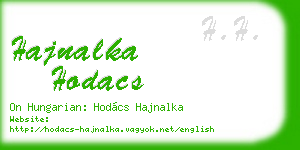 hajnalka hodacs business card
